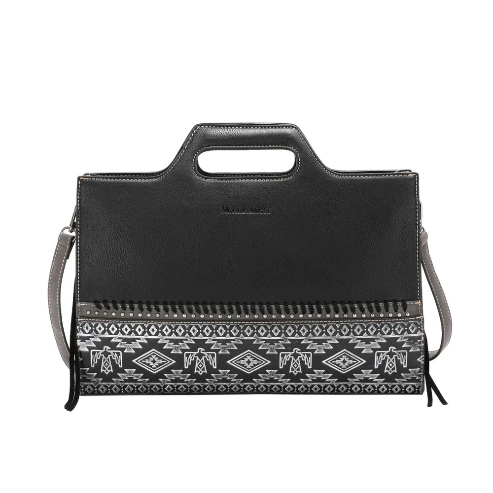 Montana West Aztec Laptop Case Black NWT